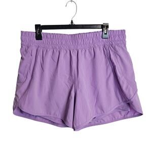 AVIA Women's Lilac Lavender Running Shorts w/Bike Liner Zip Pockets XL (16-18)